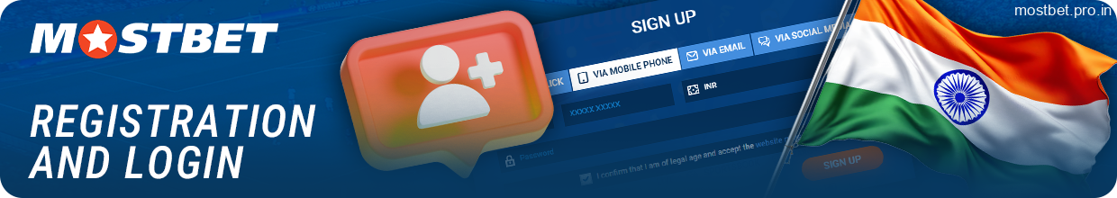 Registration of a personal Mostbet account in India