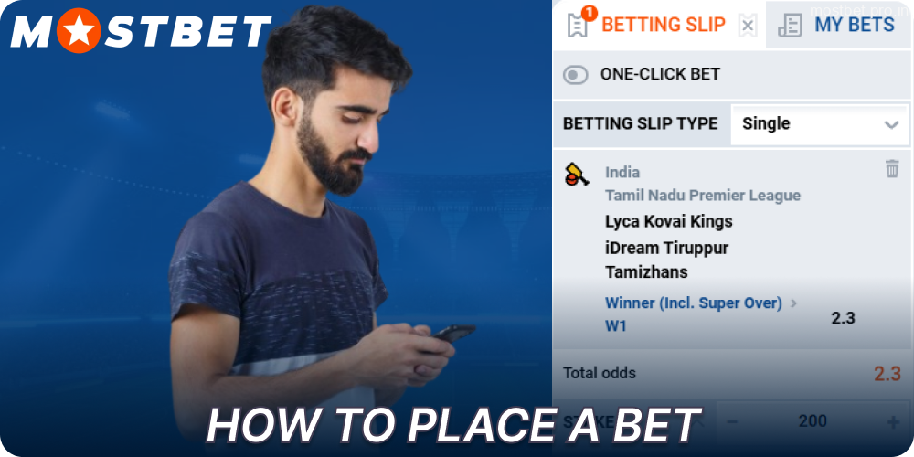 Guide on making sports bets on Mostbet for players from India