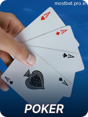 Live Poker games available on Mostbet for players from India