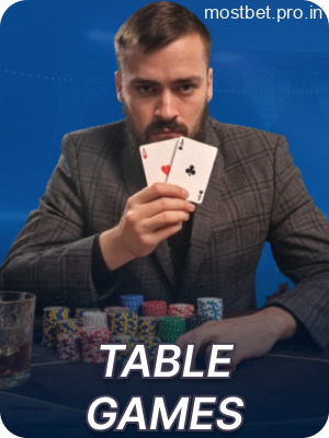 Table games on the Mostbet app in India