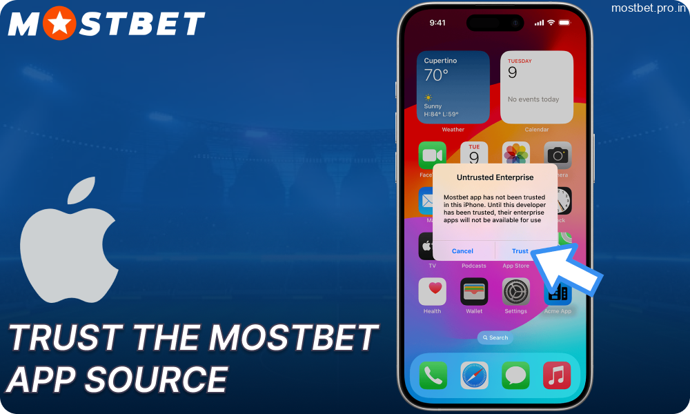 Trust the Mostbet app source